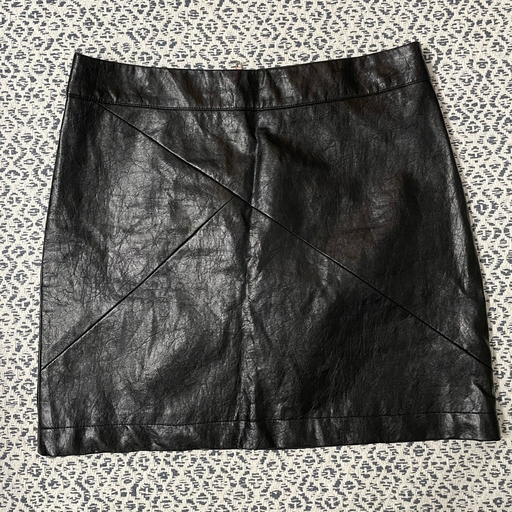 Vegan Leather Mini Skirt